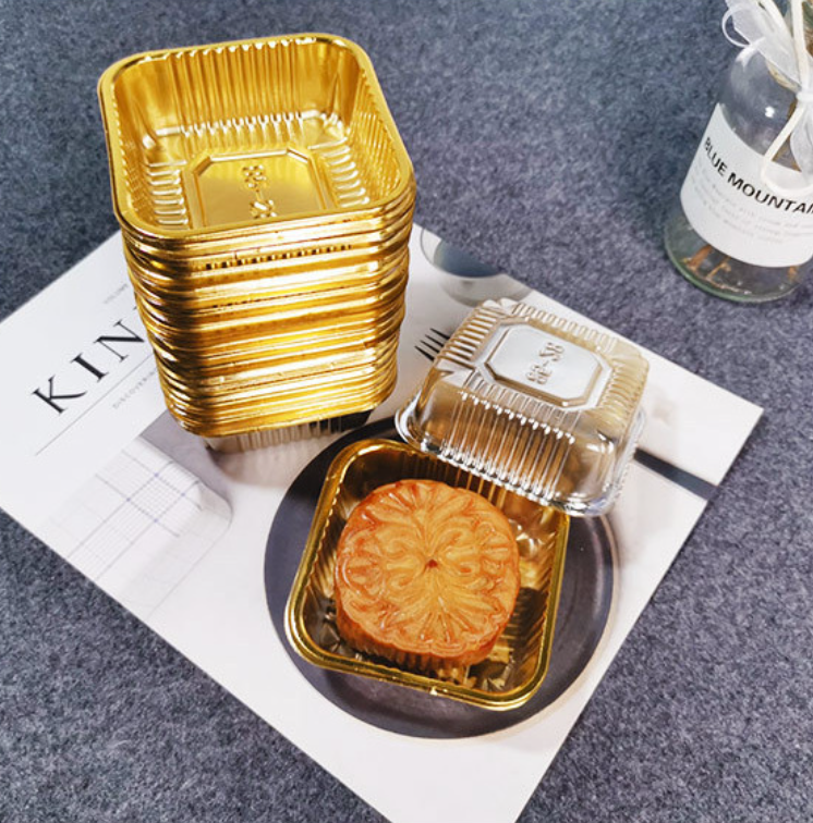 ถาดรองขนม ขนมไหว้พระจันทร์ ขนมเปี๊ยะ ถาดพลาสติก ขนาด 6.5, 7.5 และ 8.5 ซม.แพ็คละ 95-100 ใบ