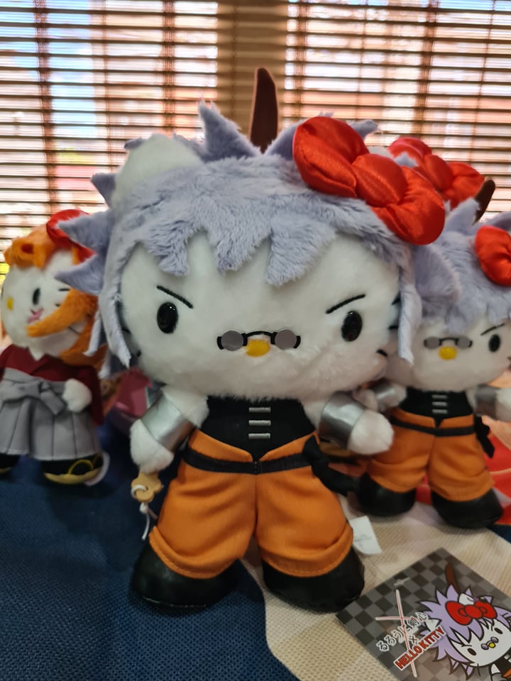 [พร้อมส่ง] ตุ๊กตา คิตตี้ เคนชิน ซามูไรพเนจร 18 cm Rurouni Kenshin x Hello Kitty - Enishi Yukishiro นำเข้าจากญี่ปุ่น るろうに剣心