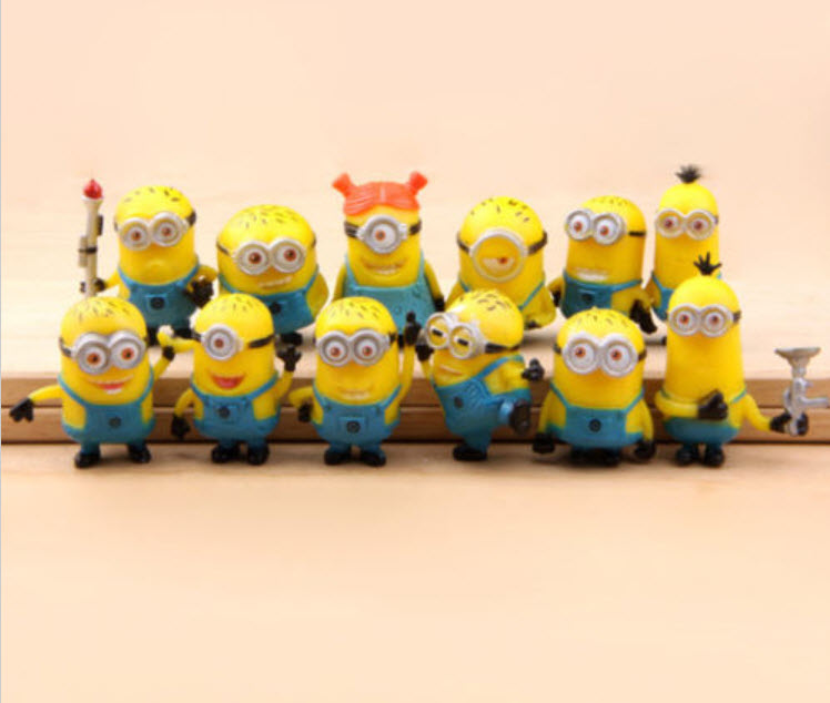 โมเดล Minions คละแบบ 12 ตัว ขนาด 4 ซ.ม.