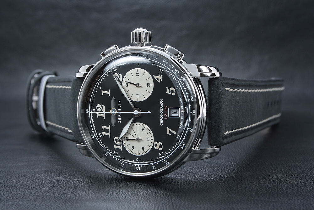 Zeppelin 8674-3 นาฬิกาผู้ชาย LZ127 Graf Zeppelin Chronograph Quartz Men's Watch Made In Germany