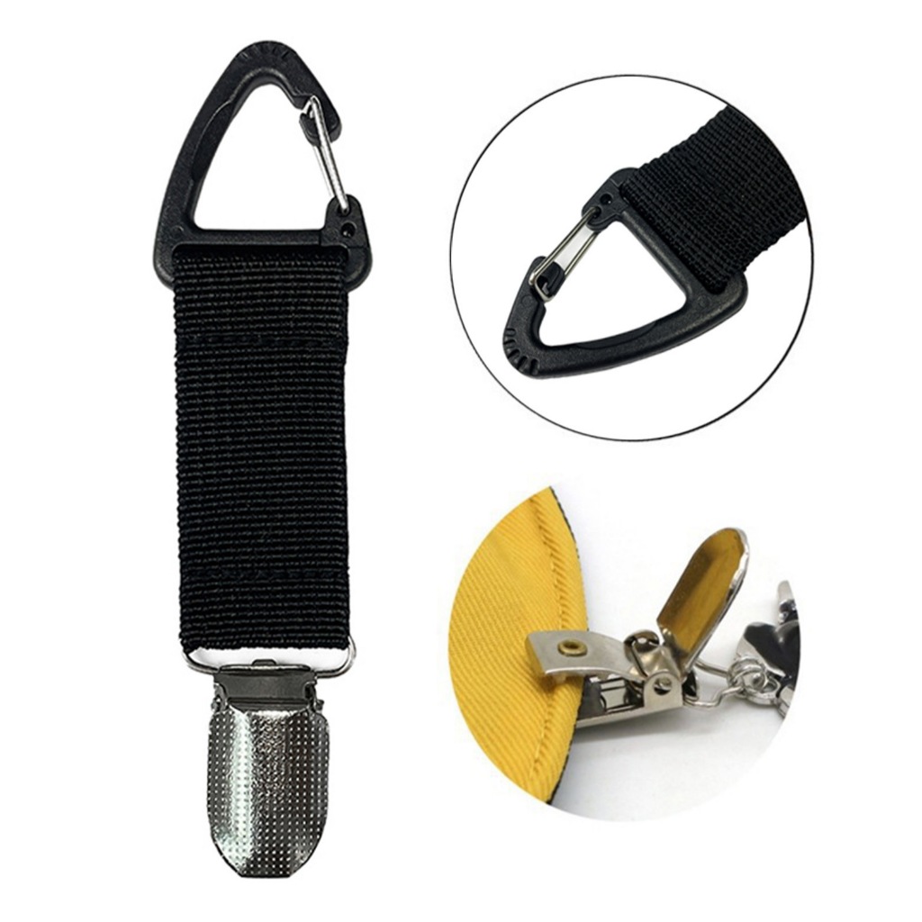 คลิปหนีบหมวกพกพา สำหรับติดกระเป๋า มีตะขอคล้อง