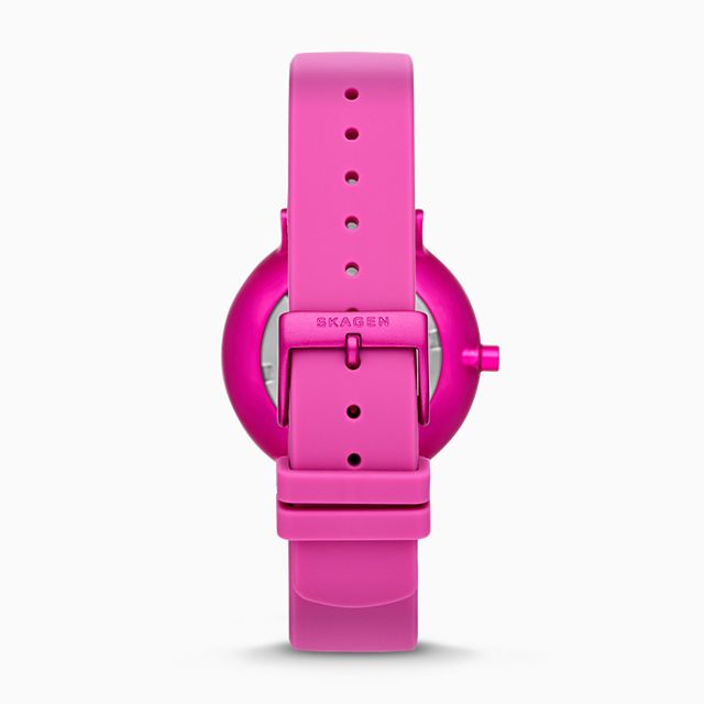 Skagen SKW2803 นาฬิกาผู้หญิง Aaren Kulor Pink Silicone Quartz Women's Watch