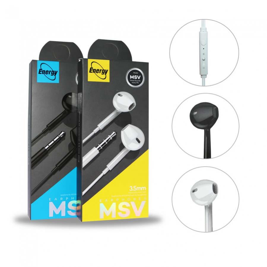 หูฟัง สมอลทอร์ค MSV-3.5mm. มีปุ่มปรับเสียง