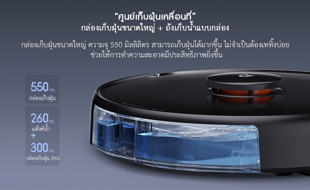 Xiaomi Robot Vacuum-Mop Pro (MJSTS1) - หุ่นยนต์ดูดฝุ่นรุ่นโปร (กวาดและถู) (CN)