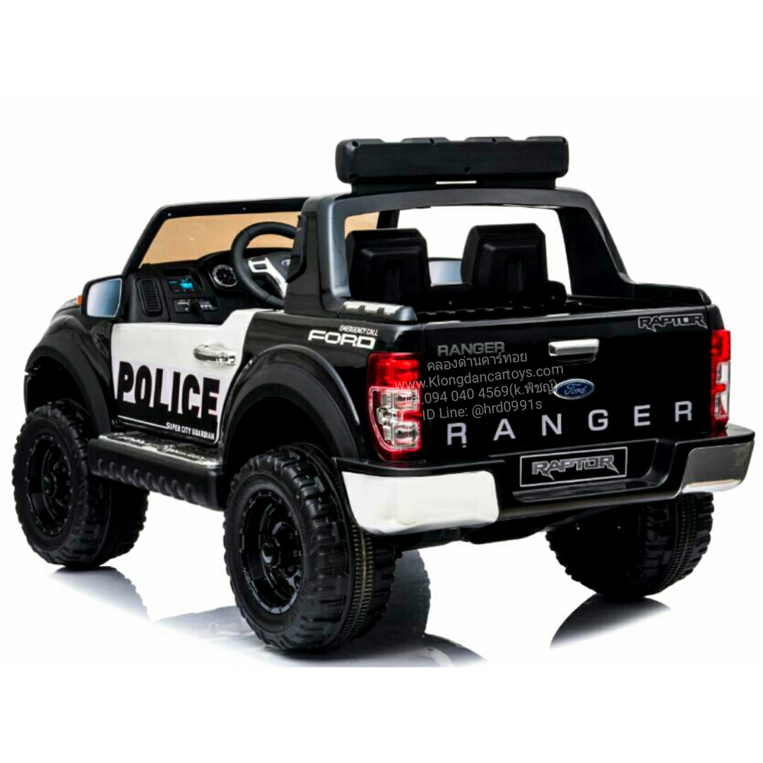 รถกะบะตำรวจFordRaptor*ลิขสิทธิ์แท้*(คันใหญ่, มีเสียงไซเรนมีเพลงต่อบูลทูธมือถือและFmได้) (มีกุญแจสตาร์ท2ดอก, ออกตัวสมูท, 2มอเตอร์แบต12v10a, มีโช้คนิ่ม, มีรีโมทบูลทูธ, เปิดกระโปรงหน้า ท้ายและประตูได้, มีหูลากจูงรถ)