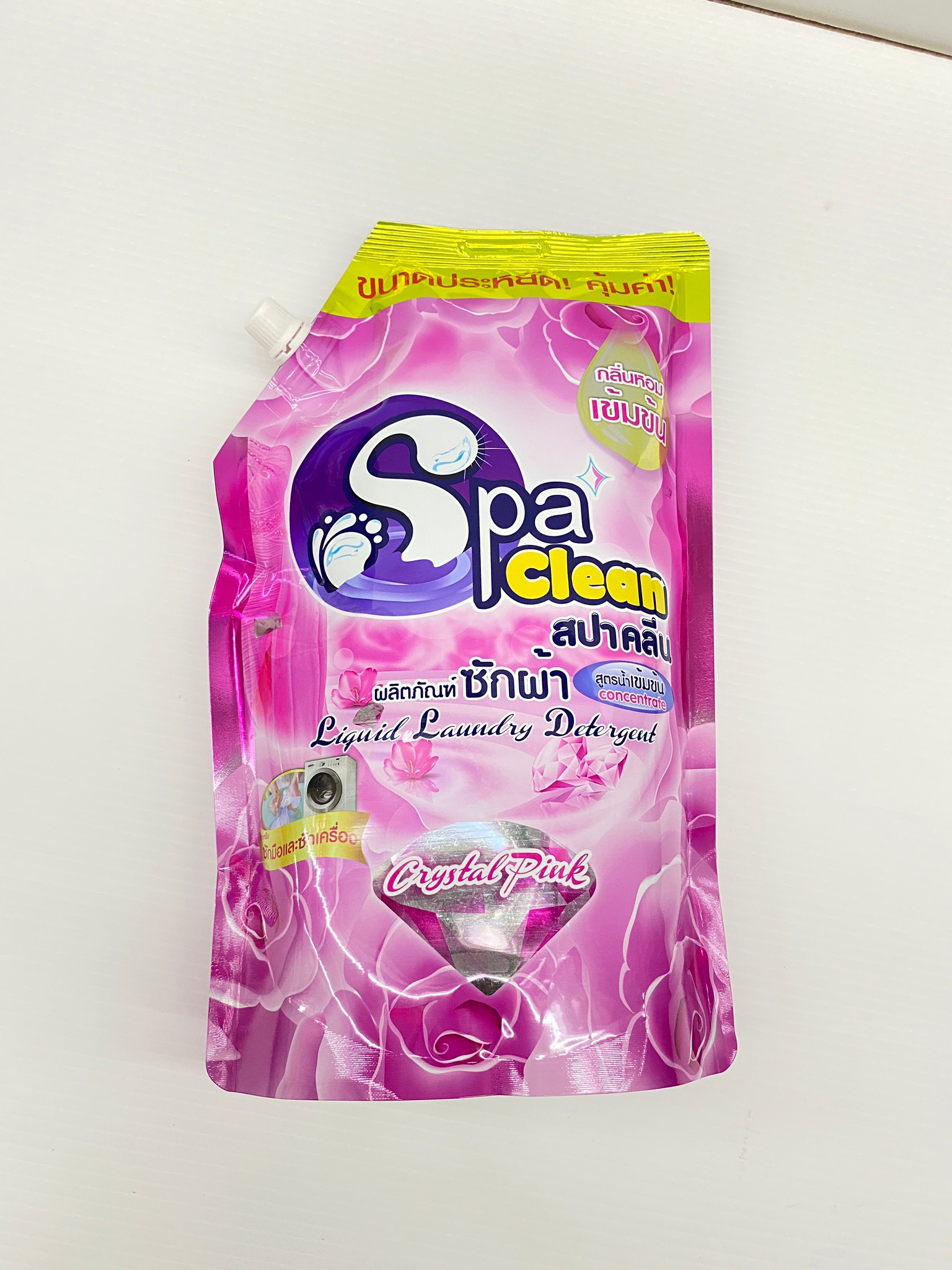SpaClean สปาคลีน น้ำยาซักผ้า สูตรซักสะอาด ผ้าไม่ซีด ขนาด 2000 มล. กลิ่นคริสตัล พิ้งค์ ของแท้100%