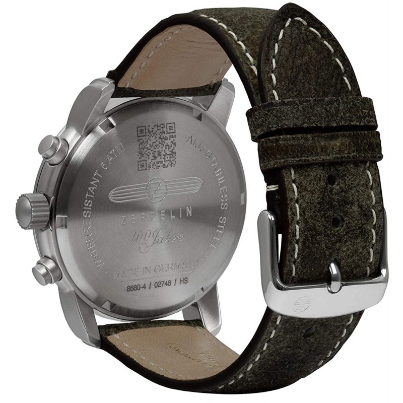 Zeppelin 8680-4 นาฬิกาผู้ชาย Series 100 Years Chronograph Quartz Men's Watch Made In Germany