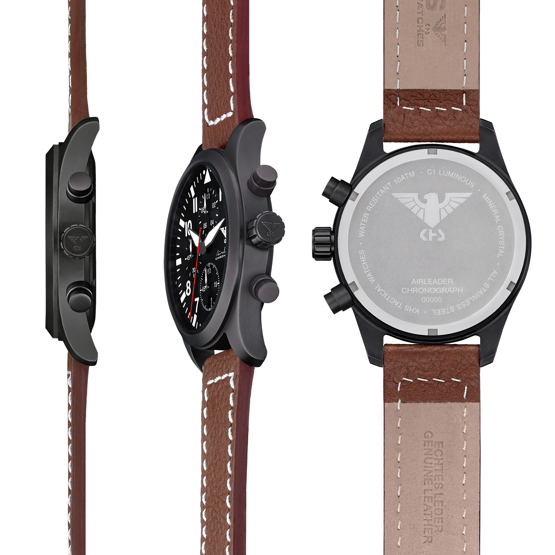 KHS Tactical KHS.AIRBSC.LB5 นาฬิกา Airleader Chronograph Quartz Watch