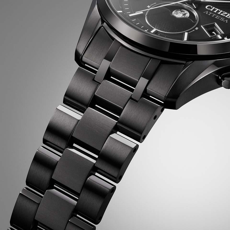 Citizen BY1006-62E นาฬิกาผู้ชาย Eco-Drive Attesa Moon Phase Radio Controlled Men's Watch