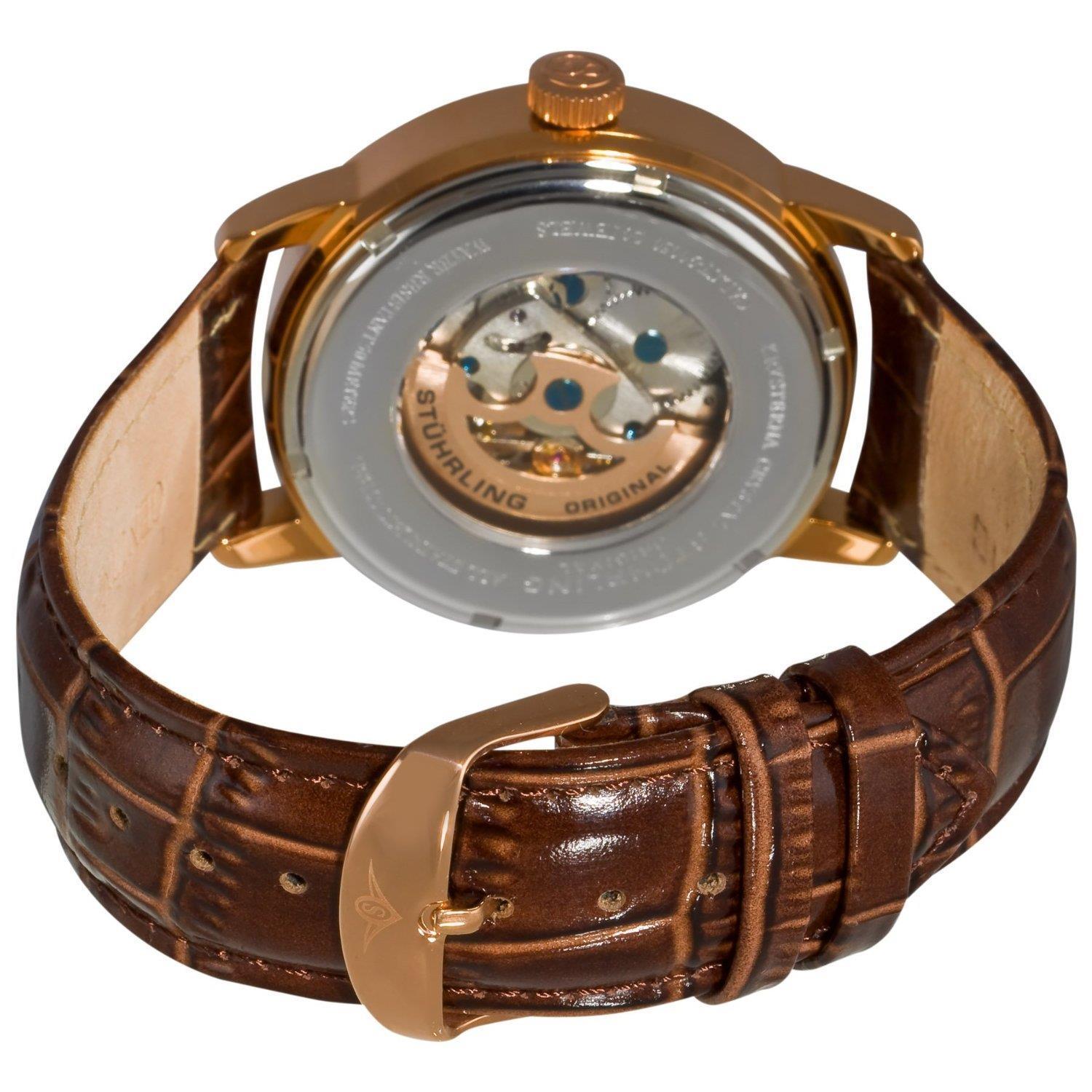 Stuhrling Original 1077.3345K2 นาฬิกาผู้ชาย Stuhrling Original รุ่น 1077.3345K2, Delphi Venezia Automatic Skeleton Men's Watch