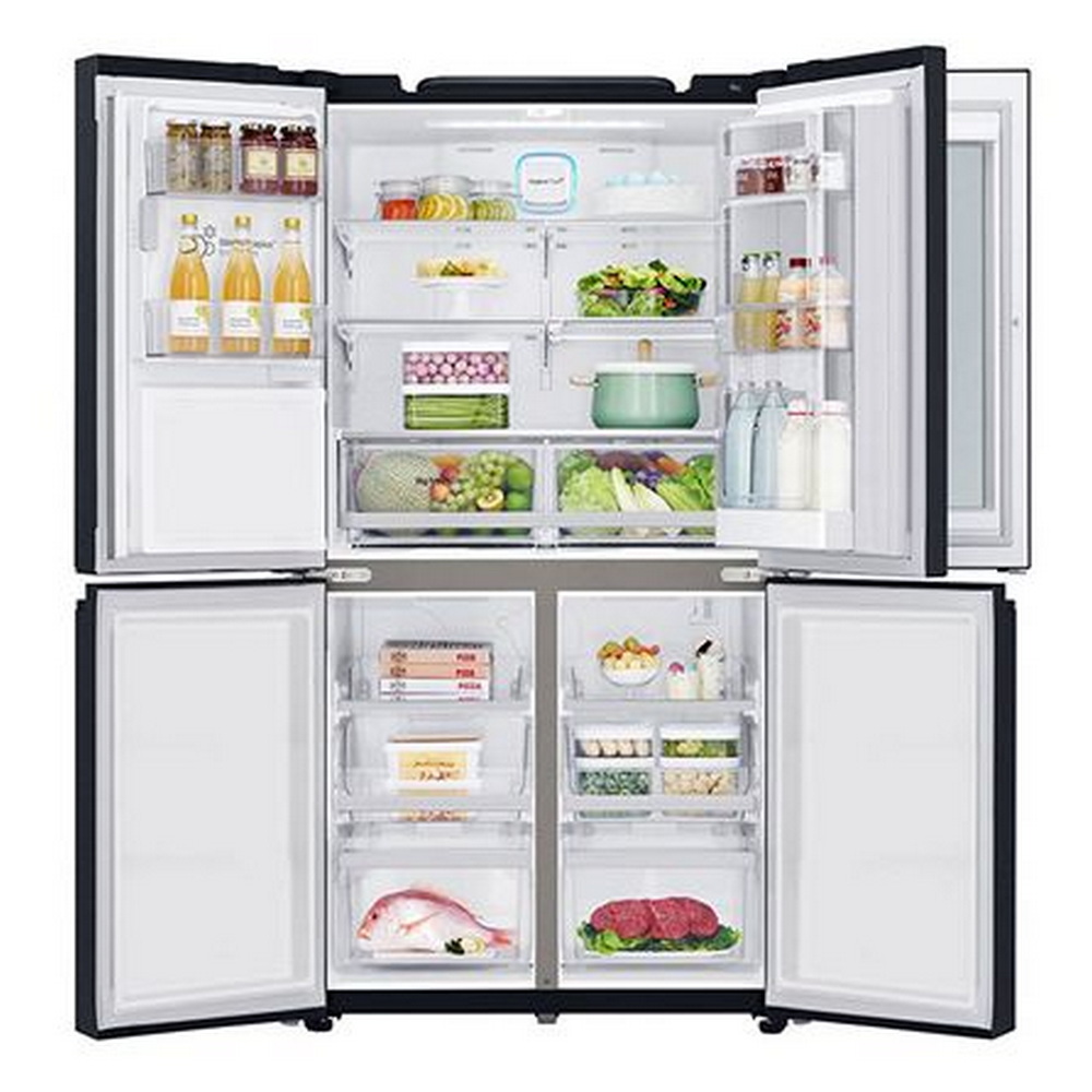 ตู้เย็นไซด์บายไซด์ 17.4Q LG สีดำ Multidoor รุ่น GC-X22FTQKL