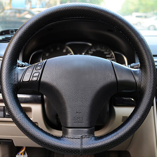 ที่หุ้มพวงมาลัยหนัง PU พร้อมเข็มด้าย DIY