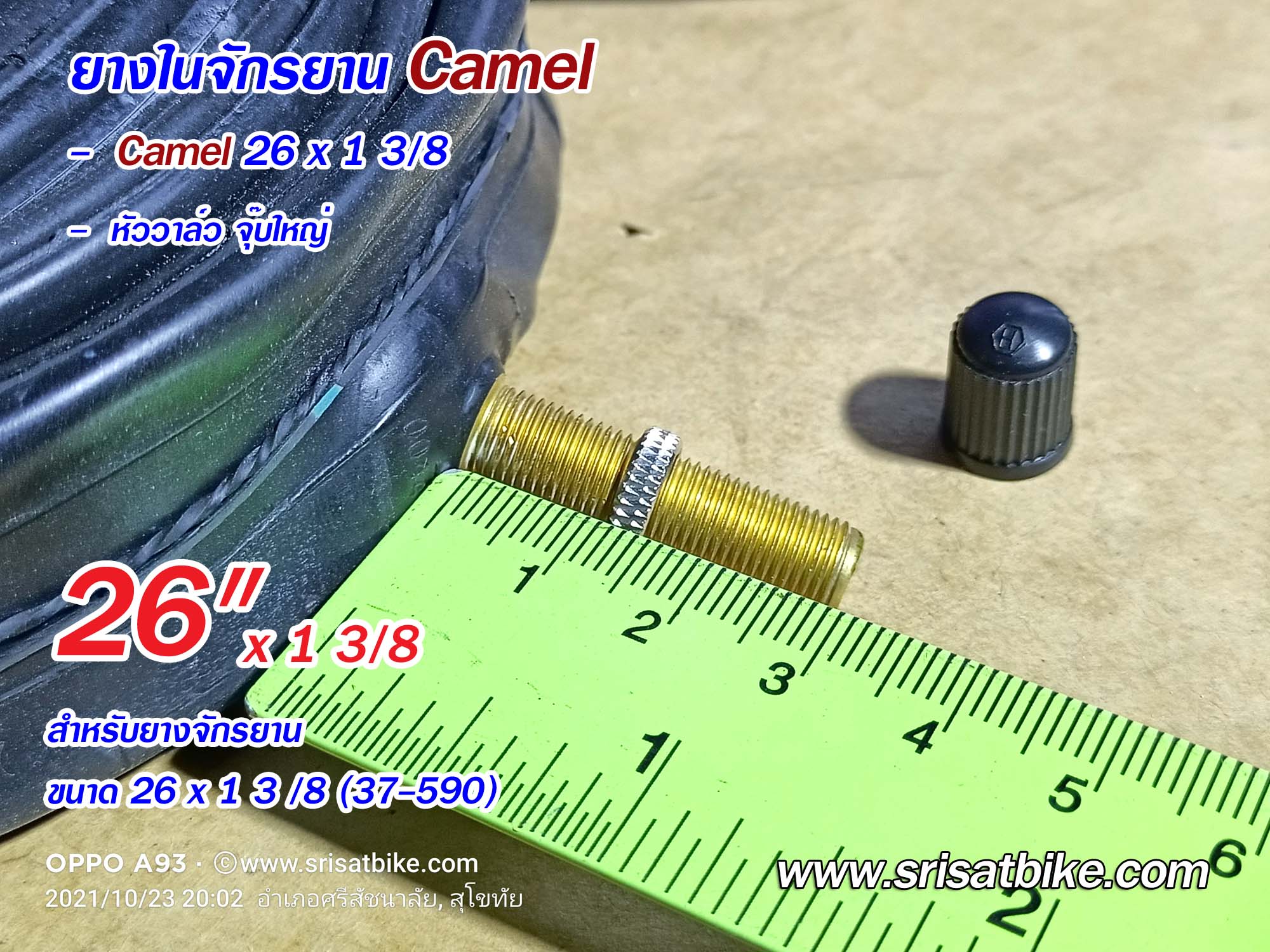 ยางในจักรยาน 26 x 1 3/8 Camel (จุ๊บใหญ่)