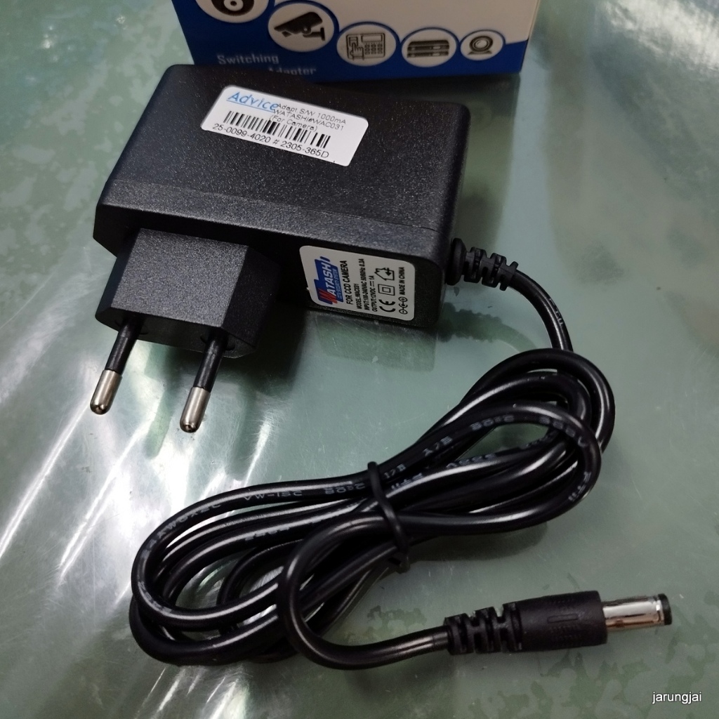 อแดปเตอร์ 12V 1A คุณภาพดี สำหรับกล้องวงจรปิด