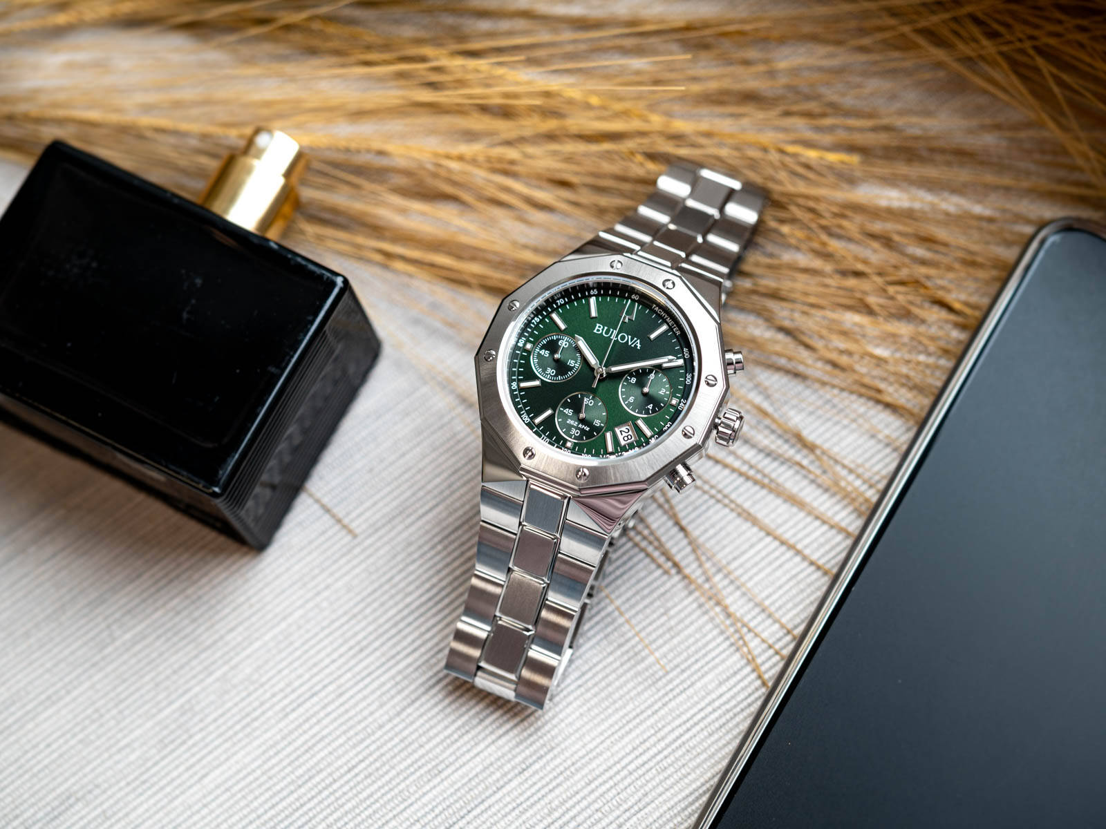 Bulova 96B409 นาฬิาผู้ชาย Chronograph Precisionist Quartz Men's Watch