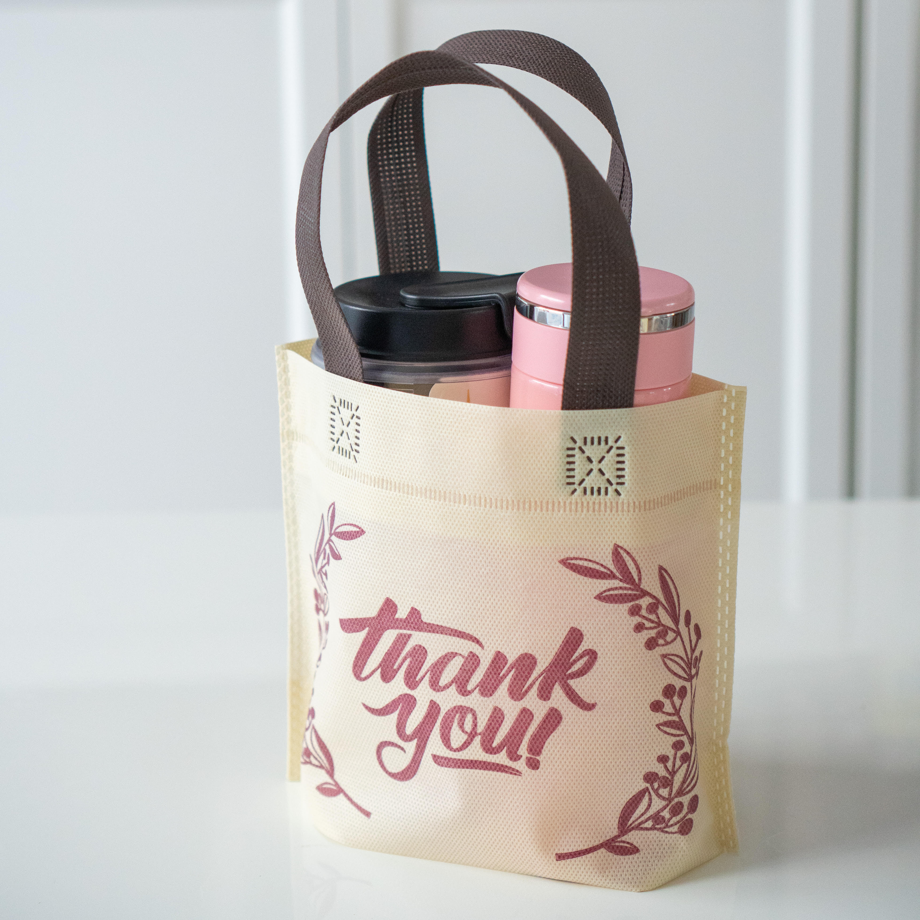 ถุงผ้าใส่ผลไม้ ใส่ขนม โลโก้ Thank You Made To Order พร้อมพิมพ์โลโก้