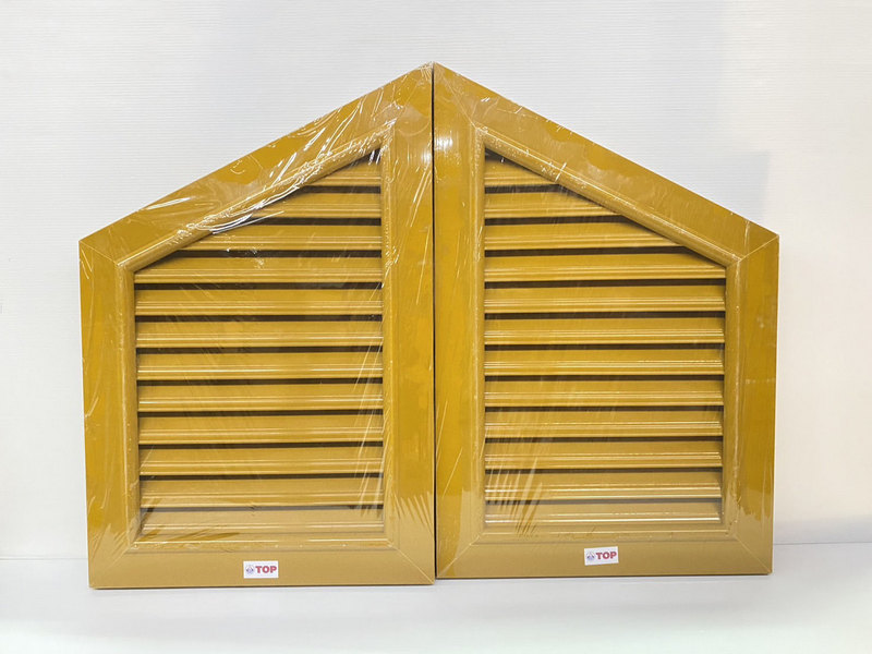 จั่วระบายอากาศ เกล็ดจั่ว จั่วช่องลม PVC ขนาด 40x60 ซม. (1คู่) รุ่น GA-A สีสัก TOP ของแท้ 100%