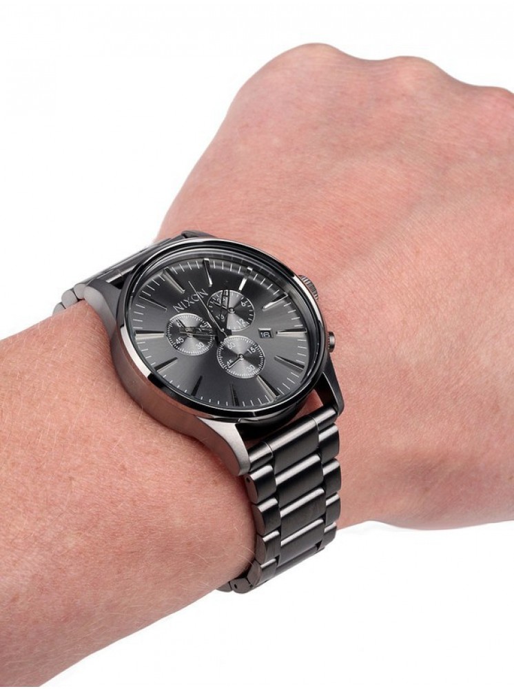 Nixon A386-632-00 นาฬิกาผู้ชาย Nixon รุ่น A386632, Sentry Chrono All Gunmetal Men's Watch