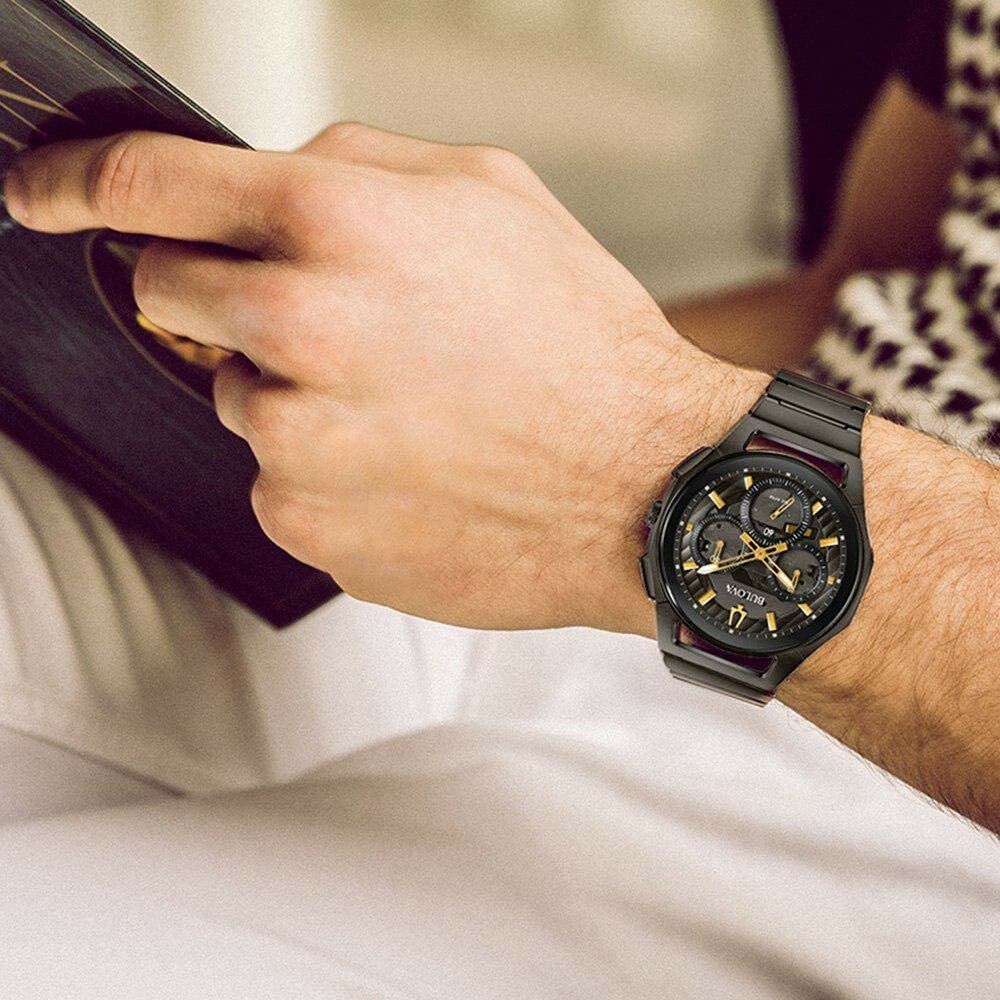 Bulova 98A206 นาฬิาผู้ชาย CURV Chronograph Quartz Men's Watch