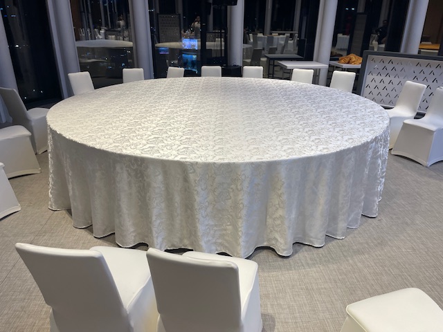 Round Table 圆桌会议 餐桌 中式餐桌 配有旋转镜组 โต๊ะกลมขาสเตนเลสพร้อมชุดจานหมุนเและเก้าอี 20 ตัว โต๊ะทานหารทานข้าว ขนาด 340 ซม. Trp.Tablechairthai / ทีอาร์พี.โต๊ะเก้าอี้ไทย