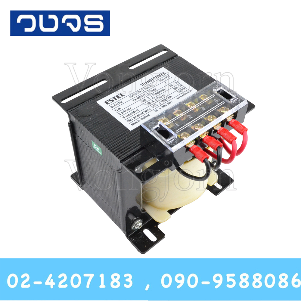 หม้อแปลงESTEL Input 0 380 VAC Output 0 48 VAC 200VA