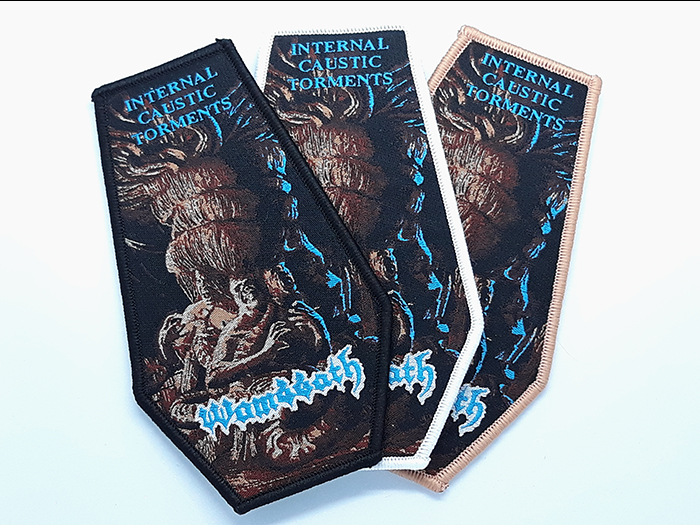 WOMBBATH 'Internal Caustic Torment' (Coffin shaped) Woven Patch อาร์มแบบทอ