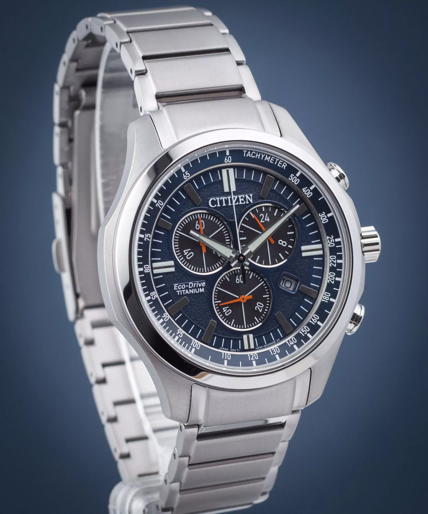 Citizen AT2530-85L นาฬิกาผู้ชาย Eco-Drive Titanium Chronograph Sport Men's Watch