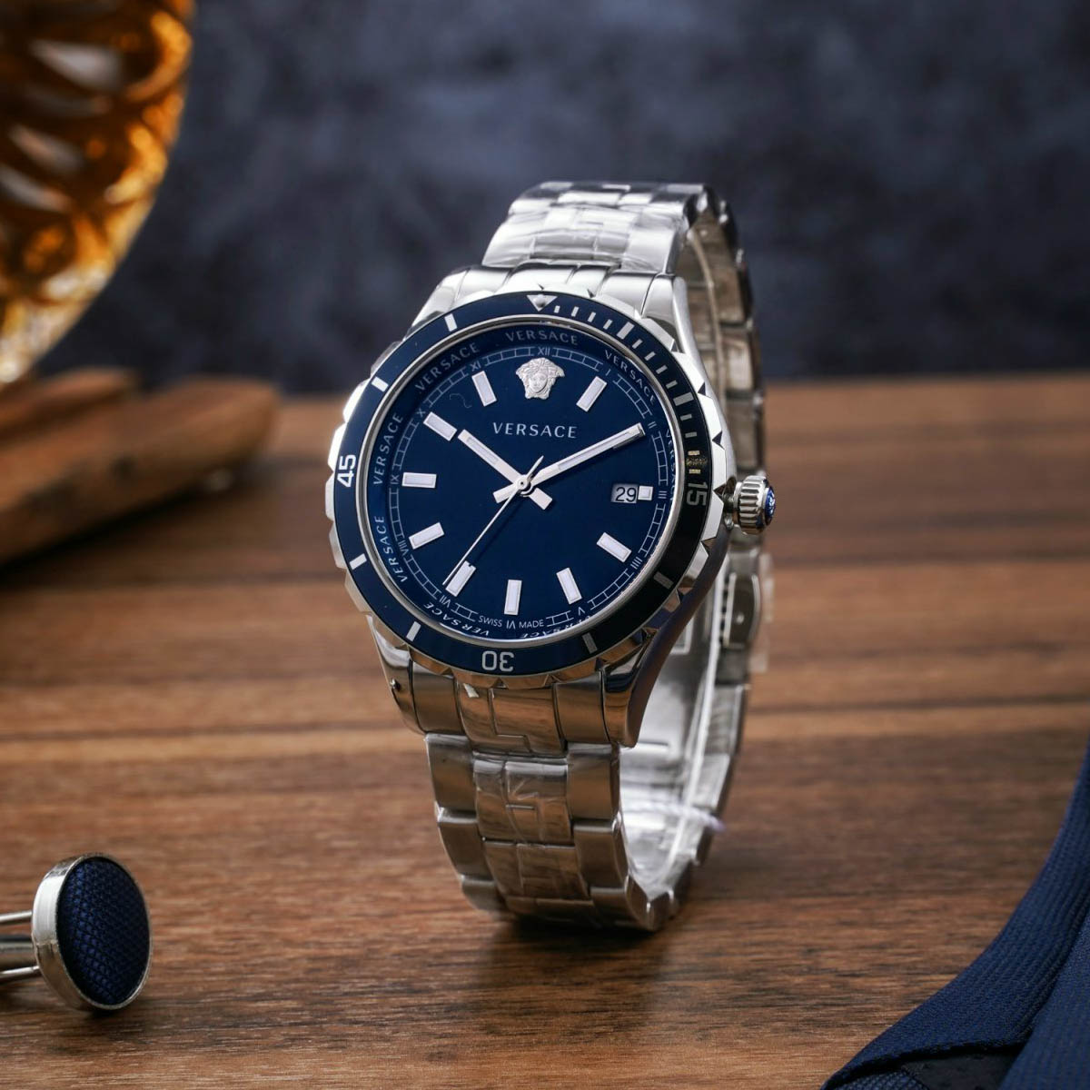 Versace VE3A00922 นาฬิกาผู้ชาย Hellenyium Quartz Men's Watch