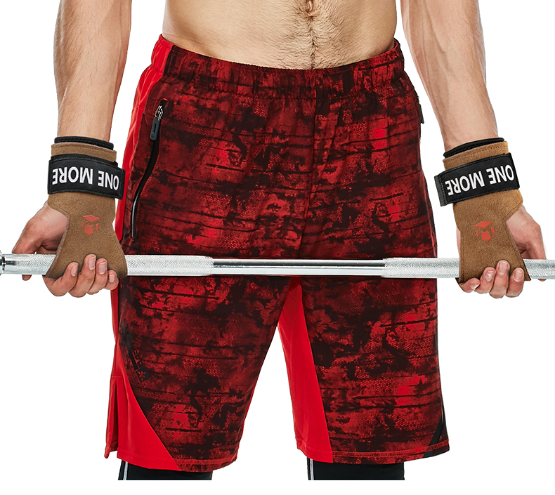 ถุงมือฟิตเนสTMT แผ่นรองฝ่ามือหนังพร้อมที่รัดเซฟข้อ สแตรป strap TMT