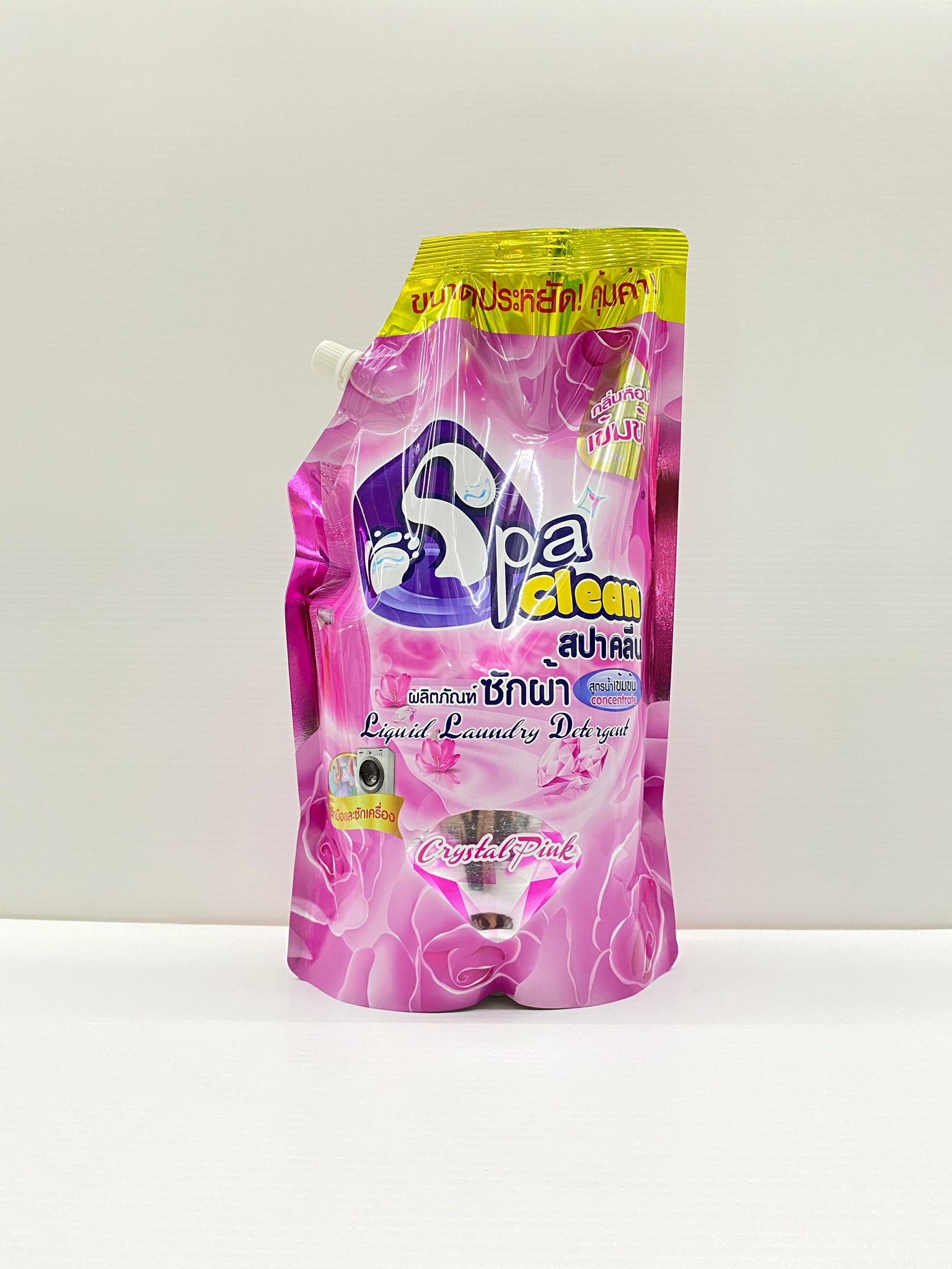 SpaClean สปาคลีน น้ำยาซักผ้า สูตรซักสะอาด ผ้าไม่ซีด ขนาด 2000 มล. กลิ่นคริสตัล พิ้งค์ ของแท้100%