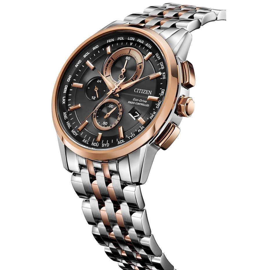Citizen AT8116-65E นาฬิกาข้อมือผู้ชาย Eco-Drive Global Radio Controlled Chronograph Men's Watch