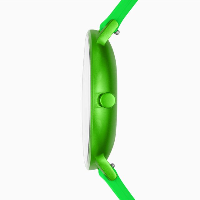Skagen SKW6556 นาฬิกาผู้ชาย Aaren Kulor Neon Green Silicone Quartz Men's Watch