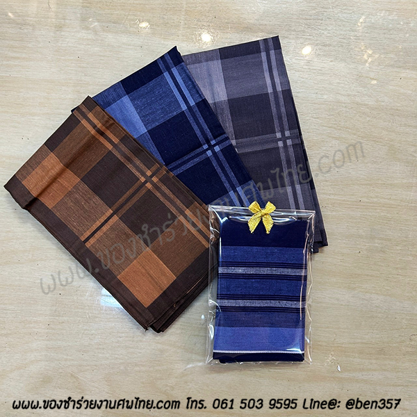 ของชำร่วยงานศพ ผ้าเช็ดหน้าพิมพ์ลาย สีสุภาพ เหมาะสำหรับแจกงานศพ