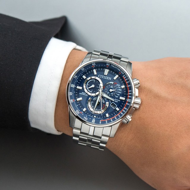 Citizen CB5880-54L นาฬิกาผู้ชาย Eco-Drive PCAT Radio Controlled Perpetual Chrono A-T Men's Watch