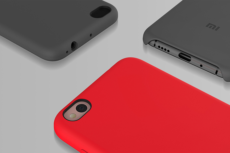 เคส Xiaomi Mi 5C Silicone Protective Case - สีแดง (ของแท้)