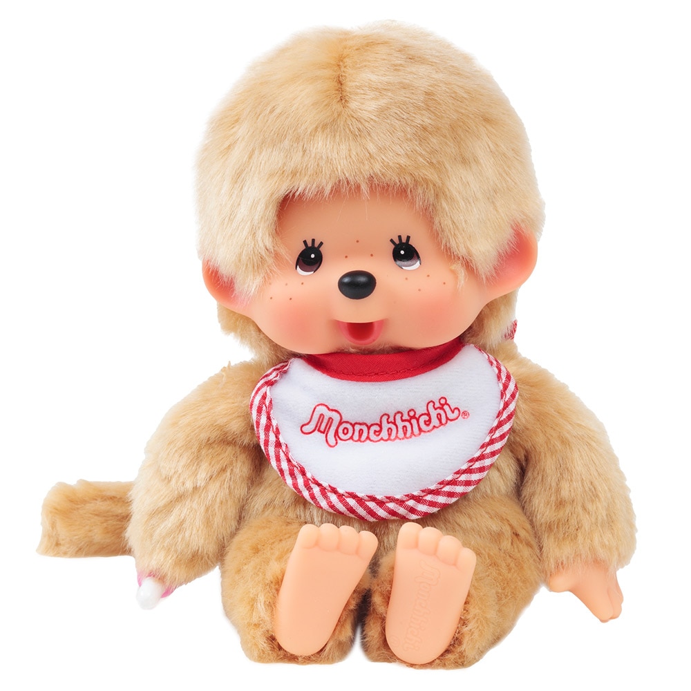 [PRE-ORDER] ตุ๊กตา ม่อนชิชิ ผู้ชาย ขนสีทอง ท่านั่ง Monchhichi Standard Sitting Beige Boy Size 18 cm モンチッチ スタンダードS ベージュ 男の子