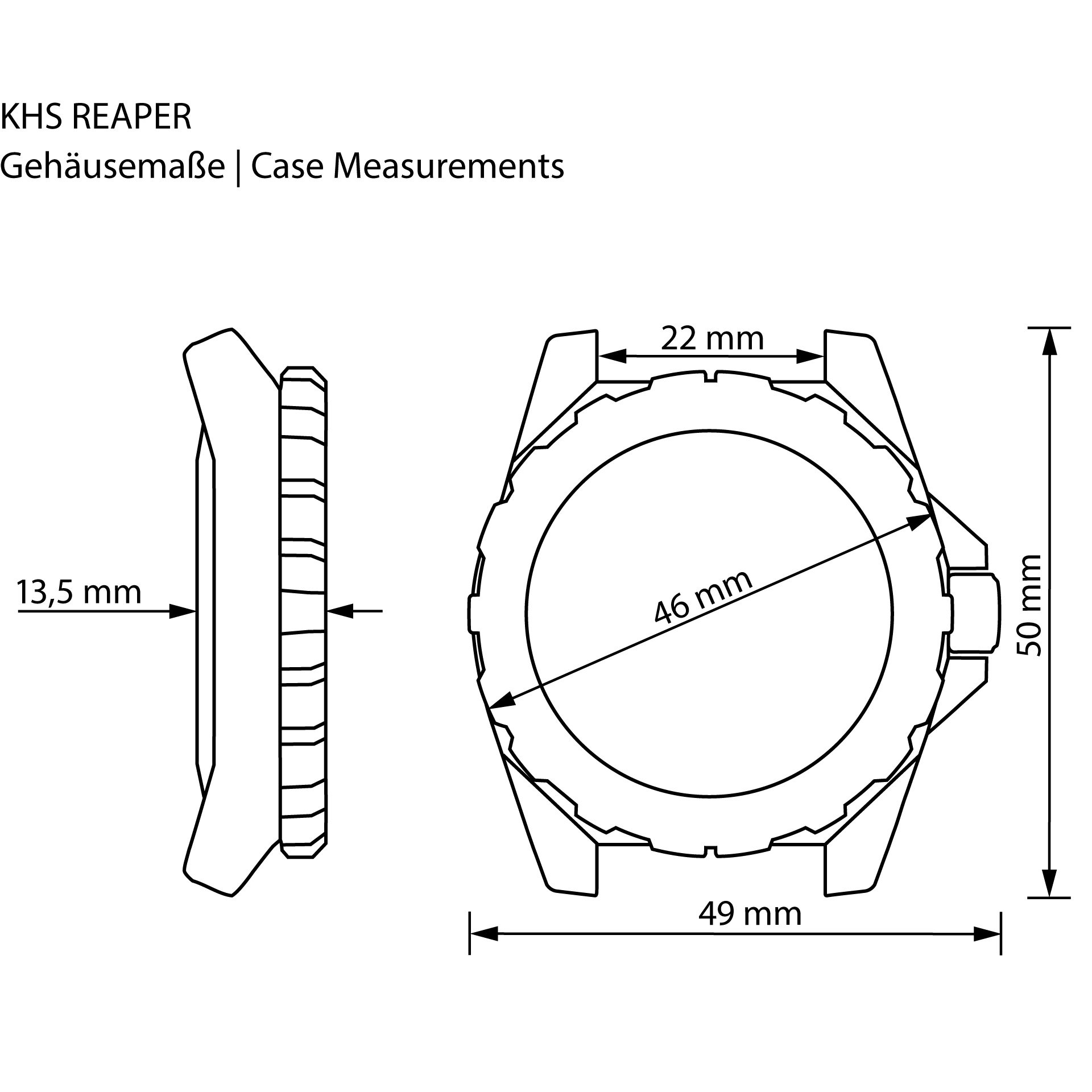 KHS Tactical KHS.RE.NB นาฬิกา KHS Reaper Quartz Watch