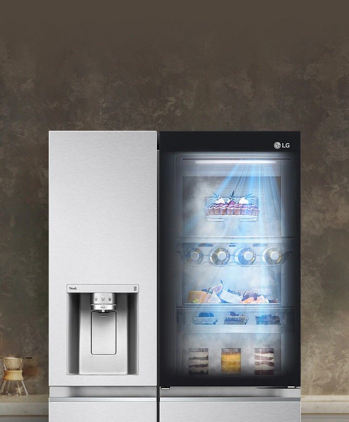LG ตู้เย็น 2 ประตู Instaview Side By Side ขนาด 22.4 คิว รุ่น GC-X257CSES