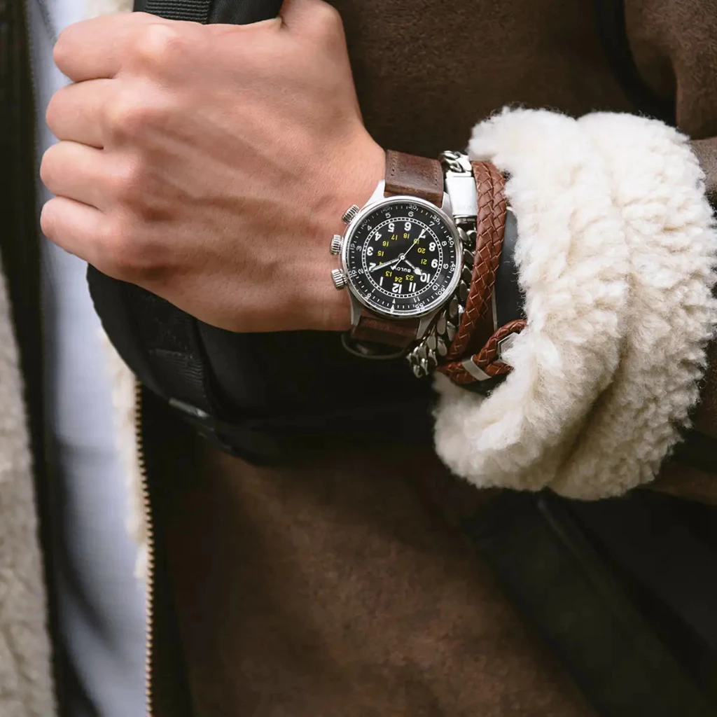 Bulova 96A245 นาฬิกาผู้ชาย A-15 Pilot Automatic Men's Watch