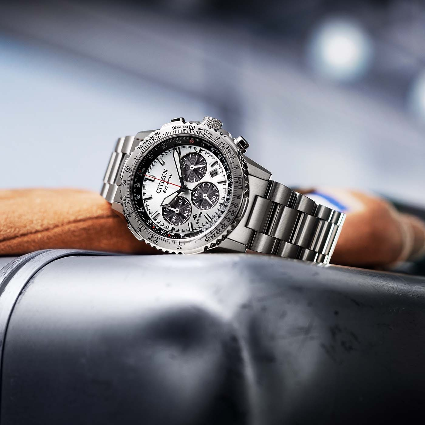 Citizen CA4660-61A นาฬิกาผู้ชาย Eco-Drive Promaster Navihawk Sky Chrono Men's Watch