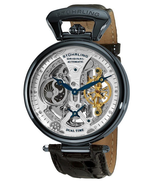 Stuhrling Original 127A2.33X52 นาฬิกาผู้ชาย Stuhrling Original รุ่น 127A2.33X52, Emperor's Grand DT Automatic Dual Time Men's Watch