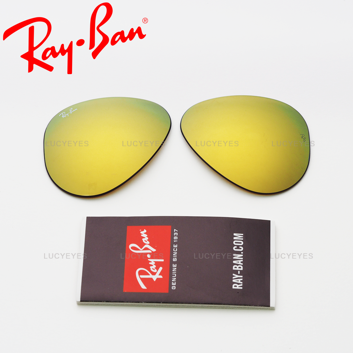เลนส์ RAYBAN แท้ 100% RB3025 112/93, เลนส์สีปรอททอง