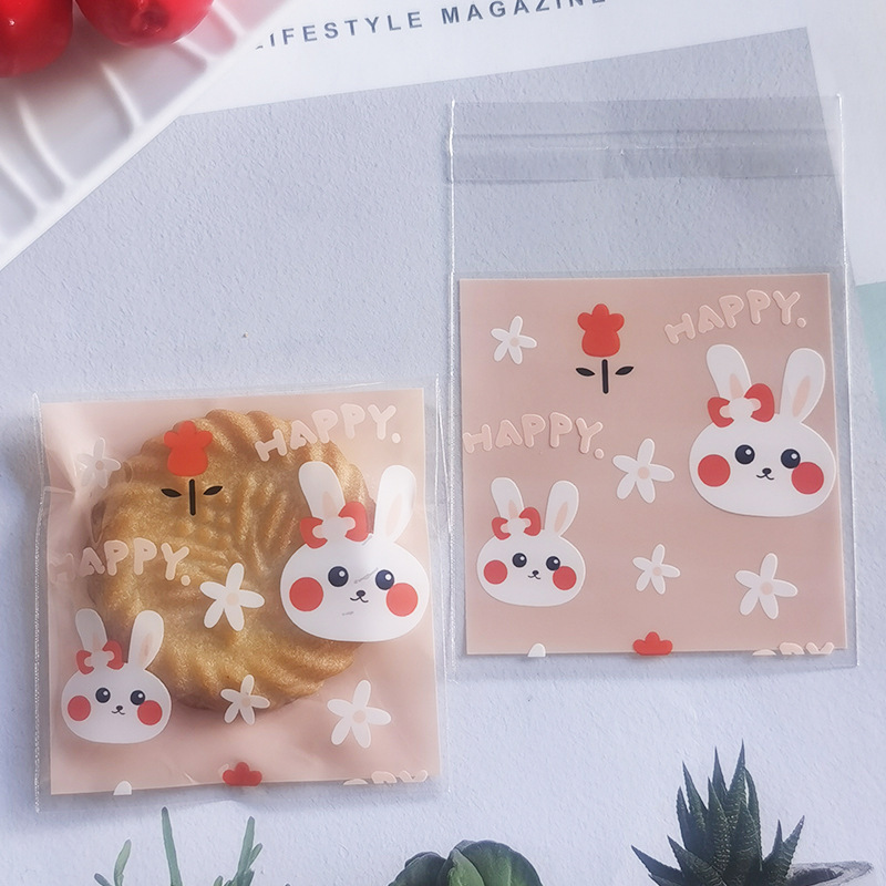 ถุงคุ๊กกี้ ฝากาว ขนาด 7x7 ซม. (95-100 ใบ) ลายพิเศษ ชุดที่ 3/3