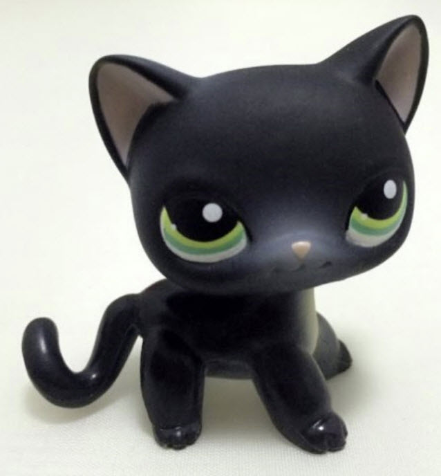 LPS แมว Siamese สีดำ ตาสีเขียว # 336