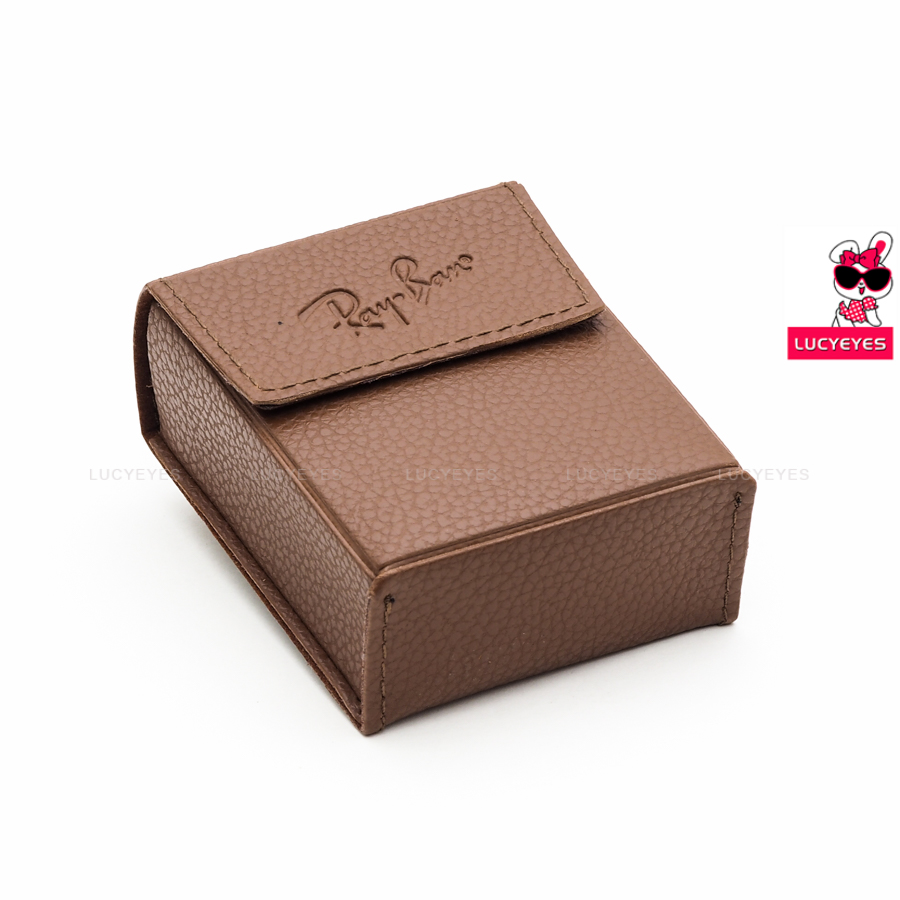 A013 กล่องแว่น RAYBAN แท้ 100% แบบพับสีน้ำตาล