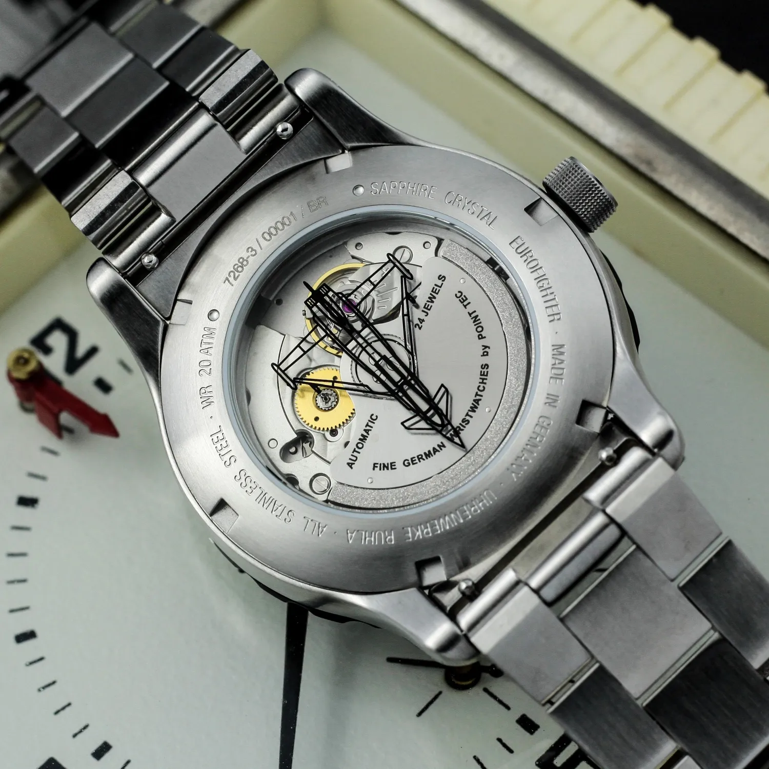 Zeppelin 7268M-3 นาฬิกาผู้ชาย Eurofighter Typhoon Automatic Men's Watch