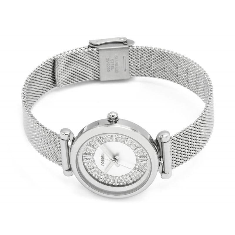 Fossil ES4837 นาฬิกาผู้หญิง Carlie Mini Three-Hand Stainless Steel Women's Watch