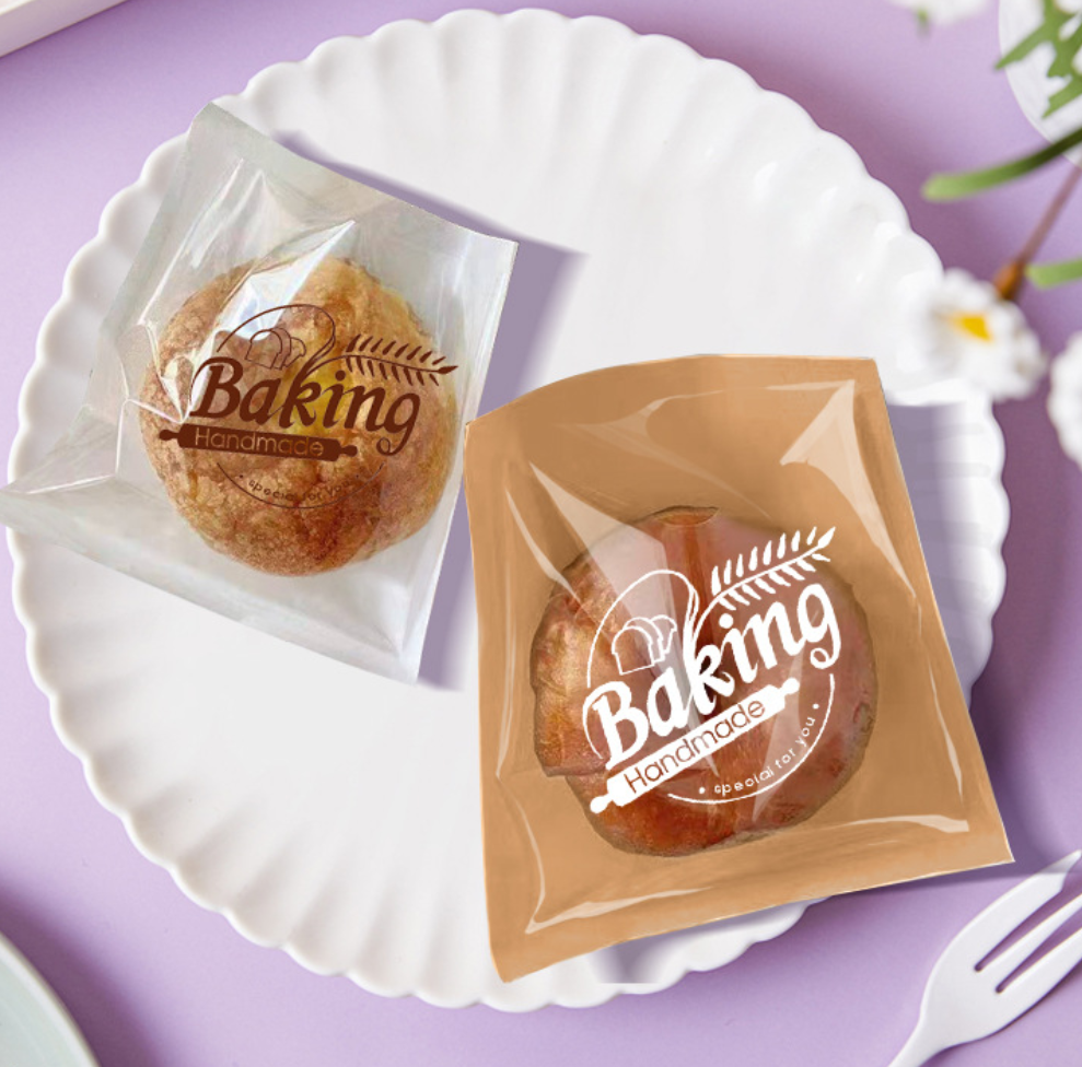 ถุงใส่ครัวซ็อง ขนมปัง เบเกอรี่ คุ๊กกี้ ขนาด 18x19 ซม.จำนวน 95-100 ชิ้นต่อแพ็ค