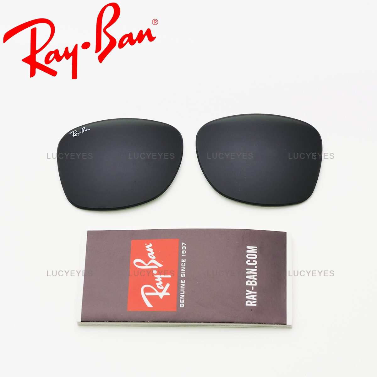 เลนส์ RAYBAN แท้ 100% RB2140F 901,RB2140F 901S, WAYFARER เลนส์เขียวดำ G-15 (ขนาด 52)