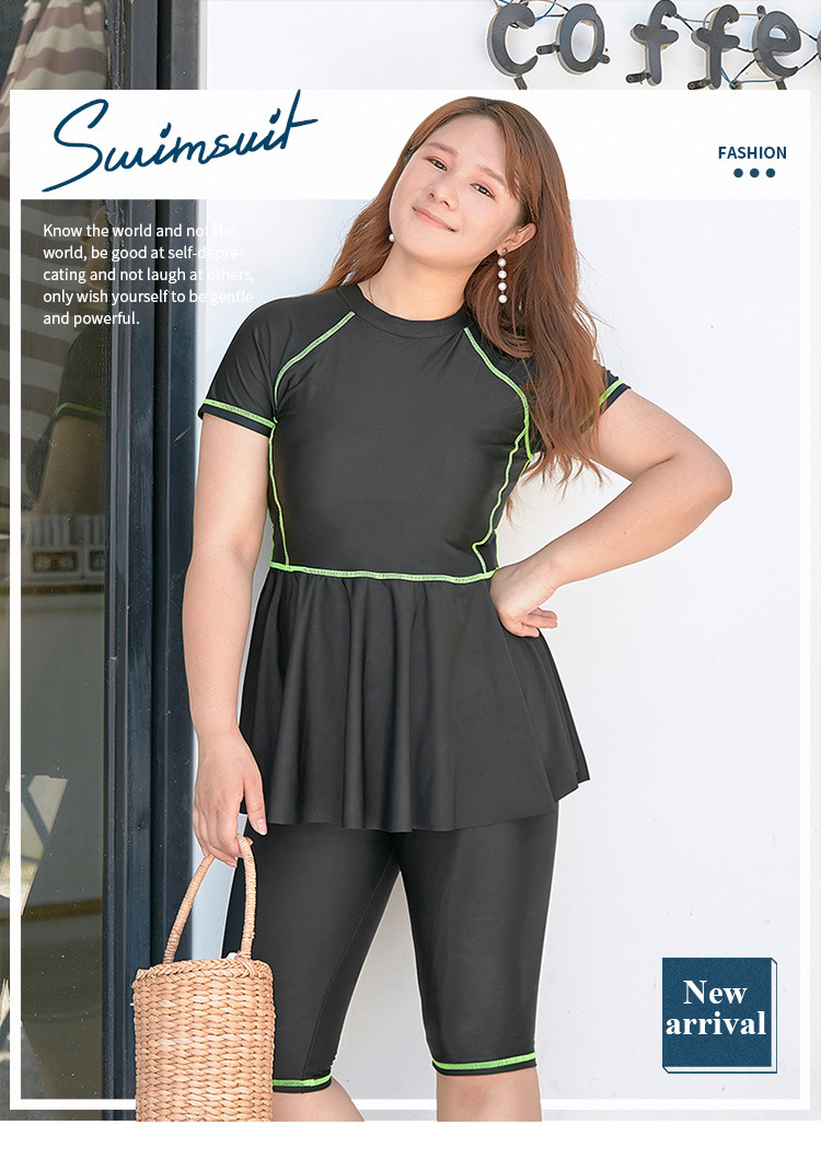 ชุดว่ายน้ำทูพีชคนอ้วน 6xl พร้อมส่ง :ชุดว่ายน้ำไซส์ใหญ่สีดำแขนสั้น มาพร้อมกางเกง แบบสวยมากๆจ้า : ขนาด - รอบอก 44 - 54 นิ้ว - เอว 36 - 48 นิ้ว- สะโพก 42 - 54 นิ้ว